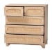 Baxton Studio Elsbeth Mid-Century Modern Oak Brown Finished Wood and Natural Rattan 5-Drawer Storage Cabinet - BSOLC22040704-Rattan-5DW Cabinet