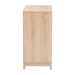 Baxton Studio Elsbeth Japandi Oak Brown Finished Wood and Natural Rattan 3-Drawer Storage Cabinet - BSOLC22040703-Rattan-3DW Cabinet
