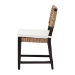bali & pari Alise Modern Bohemian Dark Brown Mahogany Wood and Seagrass Dining Chair - BSOAlise-Mahogany-Cushion-DC