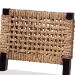 bali & pari Alise Modern Bohemian Dark Brown Mahogany Wood and Seagrass Dining Chair - BSOAlise-Mahogany-Cushion-DC