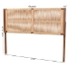 bali & pari Holitz Modern Bohemian Walnut Brown Finished Bayur Wood Queen Size Headboard - BSOHoltiz-Medium tone (NAT02)-Headboard Queen