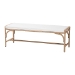 bali & pari Nasim Modern Bohemian Natural Jute and Metal Accent Bench - BSOF232-FT2-Seagrass-Bench