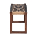 bali & pari Prunella Modern Bohemian Two-Tone Navy Blue and Natural Brown Jute and Acacia Wood Accent Bench - BSOF232-FT23-Navy Blue/Brown Diamond Pattern-Bench
