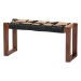 bali & pari Jerilyn Modern Bohemian Two-Tone Navy Blue and Natura Brown Jute and Acacia Wood Accent Bench - BSOF232-FT23-Navy Blue/Brown Triangle Pattern-Bench
