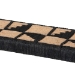 bali & pari Jerilyn Modern Bohemian Two-Tone Navy Blue and Natura Brown Jute and Acacia Wood Accent Bench - BSOF232-FT23-Navy Blue/Brown Triangle Pattern-Bench