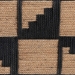 bali & pari Jerilyn Modern Bohemian Two-Tone Navy Blue and Natura Brown Jute and Acacia Wood Accent Bench - BSOF232-FT23-Navy Blue/Brown Triangle Pattern-Bench
