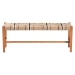 bali & pari Prita Bohemian Paper Loom and Natural Mahogany Wood Dining Bench - BSOBNCH-1-Wood/Brown-Bench