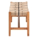 bali & pari Prita Bohemian Paper Loom and Natural Mahogany Wood Dining Bench - BSOBNCH-1-Wood/Brown-Bench