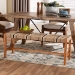 bali & pari Prita Bohemian Paper Loom and Natural Mahogany Wood Dining Bench - BSOBNCH-1-Wood/Brown-Bench