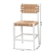 bali & pari Talli Bohemian Paper Loom and White Mahogany Wood 2-Piece Counter Stool Set - BSOCCP-02-Wood/White-CS