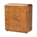 bali & pari Valora Modern and Contemporary Natural Mappa Real Burl Wood 2-Door Console Cabinet - BSOSVN-1308B-Natural Burl-Nebu-2DR-Cabinet