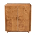 bali & pari Valora Modern and Contemporary Natural Mappa Real Burl Wood 2-Door Console Cabinet - BSOSVN-1308B-Natural Burl-Nebu-2DR-Cabinet