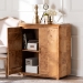 bali & pari Valora Modern and Contemporary Natural Mappa Real Burl Wood 2-Door Console Cabinet - BSOSVN-1308B-Natural Burl-Nebu-2DR-Cabinet