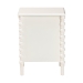 Baxton Studio Malinda Classic White Wood 2-Drawer End Table with Spindle Legs - BSOJY24A172-Off White/Wooden-End Table