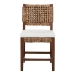 bali & pari Alise Handwoven Seagrass Dining Chair with Mahogany Wood Frame - Woven Back and Seat Chair for Dining Room or Kitchen, Earthy Brown - BSOAlise-Mahogany-Brown-Cushion-DC