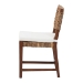 bali & pari Alise Handwoven Seagrass Dining Chair with Mahogany Wood Frame - Woven Back and Seat Chair for Dining Room or Kitchen, Earthy Brown - BSOAlise-Mahogany-Brown-Cushion-DC