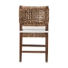 bali & pari Alise Handwoven Seagrass Dining Chair with Mahogany Wood Frame - Woven Back and Seat Chair for Dining Room or Kitchen, Earthy Brown - BSOAlise-Mahogany-Brown-Cushion-DC
