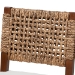 bali & pari Alise Handwoven Seagrass Dining Chair with Mahogany Wood Frame - Woven Back and Seat Chair for Dining Room or Kitchen, Earthy Brown - BSOAlise-Mahogany-Brown-Cushion-DC