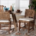 bali & pari Alise Handwoven Seagrass Dining Chair with Mahogany Wood Frame - Woven Back and Seat Chair for Dining Room or Kitchen, Earthy Brown - BSOAlise-Mahogany-Brown-Cushion-DC