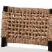 bali & pari Alise Handwoven Seagrass Bar Stool with Mahogany Wood Frame - Bar-Height Chair with Woven Back and Seat for Kitchen Island or Home Bar, Dark Brown - BSOAlise-Mahogany-Cushion-BS