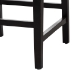 bali & pari Alise Handwoven Seagrass Bar Stool with Mahogany Wood Frame - Bar-Height Chair with Woven Back and Seat for Kitchen Island or Home Bar, Dark Brown - BSOAlise-Mahogany-Cushion-BS