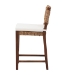 bali & pari Alise Handwoven Seagrass Counter Stool with Mahogany Wood Frame - Counter-Height Chair with Woven Back and Seat for Kitchen Island or Home Bar, Earthy Brown - BSOAlise-Mahogany-Brown-Cushion-CS