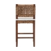 bali & pari Alise Handwoven Seagrass Counter Stool with Mahogany Wood Frame - Counter-Height Chair with Woven Back and Seat for Kitchen Island or Home Bar, Earthy Brown - BSOAlise-Mahogany-Brown-Cushion-CS