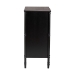Baxton Studio Marisela Black Wood Chest of Drawers with Gold Handles - 4-Drawer Vertical Storage Dresser with Bamboo-Inspired Legs, Modern Transitional Accent Furniture for Bedroom or Guest Room - BSOMG9014-Black 9990-4DW-Chest