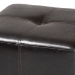 Baxton Studio Nox Dark Brown Bonded Leather Cube Ottoman - BSOST-19-Dark Brown