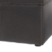 Baxton Studio Nox Dark Brown Bonded Leather Cube Ottoman - BSOST-19-Dark Brown