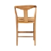 bali & pari Fika Counter Stool with Woven Seagrass Seat - Handwoven Wicker Stool with Arms and Wishbone Backrest, Boho Coastal Seating for Kitchen Island or Dining Counter - BSOFika-Natural Wood/Abaca White Weaving-CS