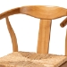 bali & pari Fika Counter Stool with Woven Seagrass Seat - Handwoven Wicker Stool with Arms and Wishbone Backrest, Boho Coastal Seating for Kitchen Island or Dining Counter - BSOFika-Natural Wood/Abaca White Weaving-CS
