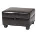 Baxton Studio Agustus Brown Leather Storage Ottoman - BSOA-136-001-Ottoman