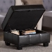 Baxton Studio Agustus Brown Leather Storage Ottoman - BSOA-136-001-Ottoman