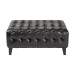 Baxton Studio Pemberly Dark Brown Bonded Leather Square Ottoman - BSOTA1235-Dark Brown
