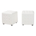 Baxton Studio Siskal White Modern Cube Ottoman (Set of 2) - BSOBH-5589-WHITE-OTTO