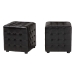 Baxton Studio Siskal Dark Brown Modern Cube Ottoman  (Set of 2) - BSOBH-5589-DARK BROWN-OTTO