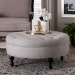 Baxton Studio Palfrey Beige Linen Modern Tufted Ottoman - BSO531-Beige-OTTO