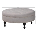 Baxton Studio Palfrey Beige Linen Modern Tufted Ottoman - BSO531-Beige-OTTO
