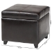 Baxton Studio Full Leather Storage Cube Ottoman - BSO0380-001-dark brown