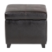 Baxton Studio Full Leather Storage Cube Ottoman - BSO0380-001-dark brown