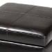 Baxton Studio Full Leather Storage Cube Ottoman - BSO0380-001-dark brown