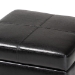 Baxton Studio Black Full Leather Storage Cube Ottoman - BSO0380-023-black