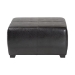 Baxton Studio Belmont Black Leather Large Square Cocktail Ottoman with Wood Feet - BSOY-052-023-black