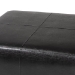 Baxton Studio Belmont Black Leather Large Square Cocktail Ottoman with Wood Feet - BSOY-052-023-black
