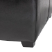 Baxton Studio Belmont Black Leather Large Square Cocktail Ottoman with Wood Feet - BSOY-052-023-black