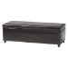 Baxton Studio Leather dark brown storage bench ottoman - BSOY-161-001-dark brown