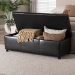 Baxton Studio Leather dark brown storage bench ottoman - BSOY-161-001-dark brown
