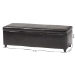 Baxton Studio Leather dark brown storage bench ottoman - BSOY-161-001-dark brown