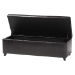 Baxton Studio Leather dark brown storage bench ottoman - BSOY-161-001-dark brown
